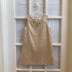NWT Gymboree girls size 7 gold formal dress.